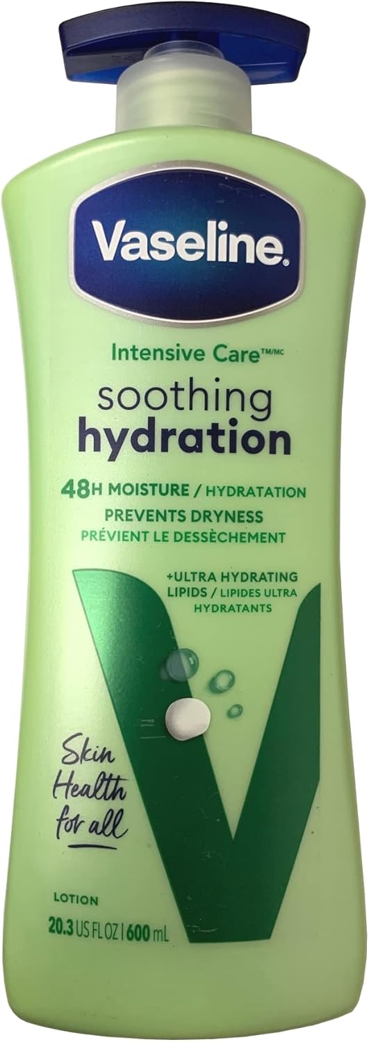 Vaseline Intensive Care With Aloe Soothe For Dry Skin Non Greasy Body Lotion 600 ML