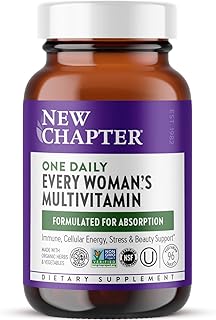 New Chapter Women's Multivitamin for Immune, Beauty + Energy Support with 20+ Nutrients -- Every Woman's One Daily, Gentle on the Stomach, 96 Count