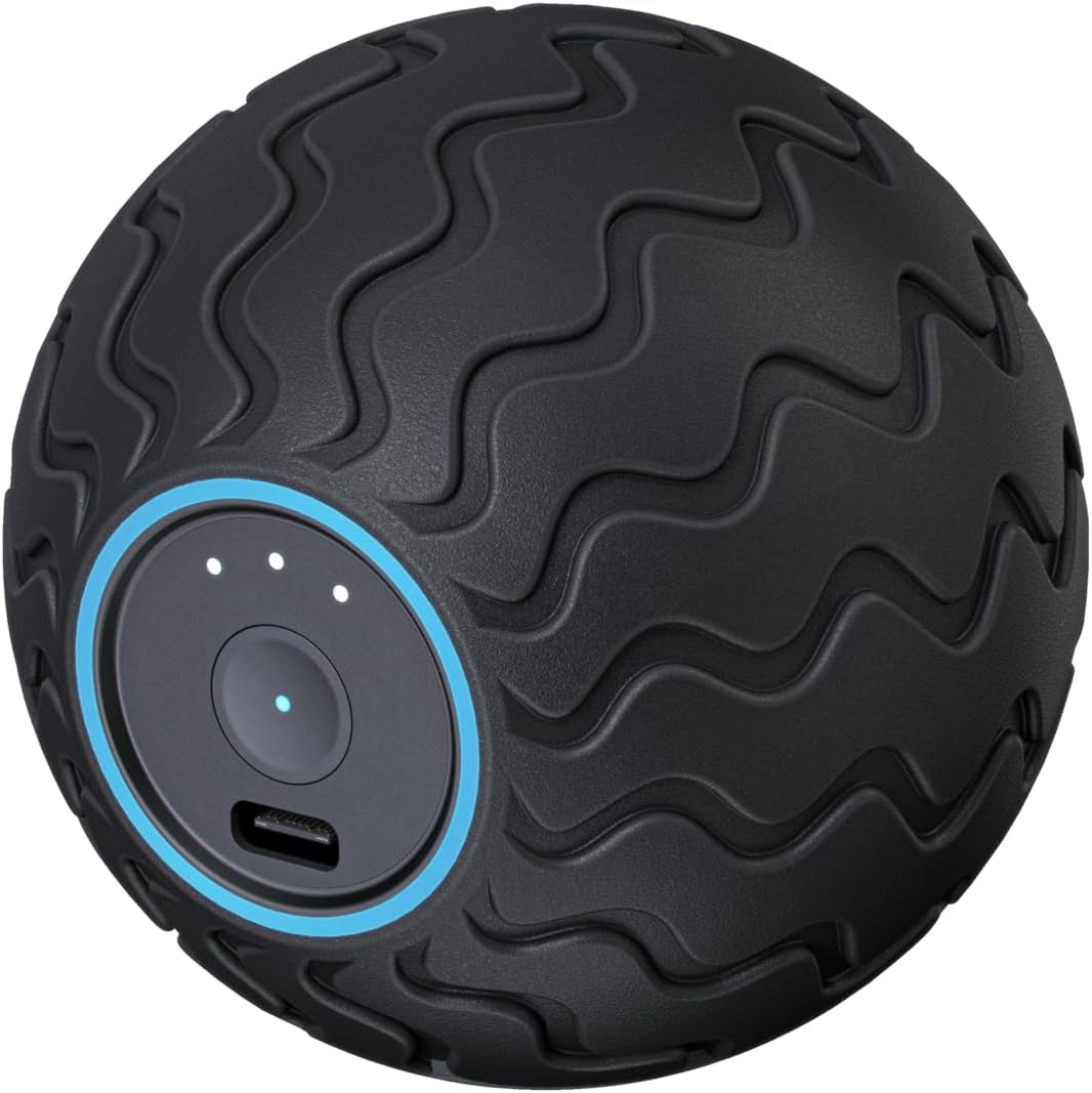Therabody WaveSolo - Handheld Bluetooth Enabled Massage Device, Ultra Portable Vibration Therapy Ball w/QuietRoll Technology & 3 Customizable Vibration Frequencies