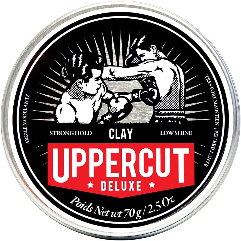 UPPERCUT DELUXE Clay, Strong Hold, Low Shine, Water-Based, 2.5 oz / 70g
