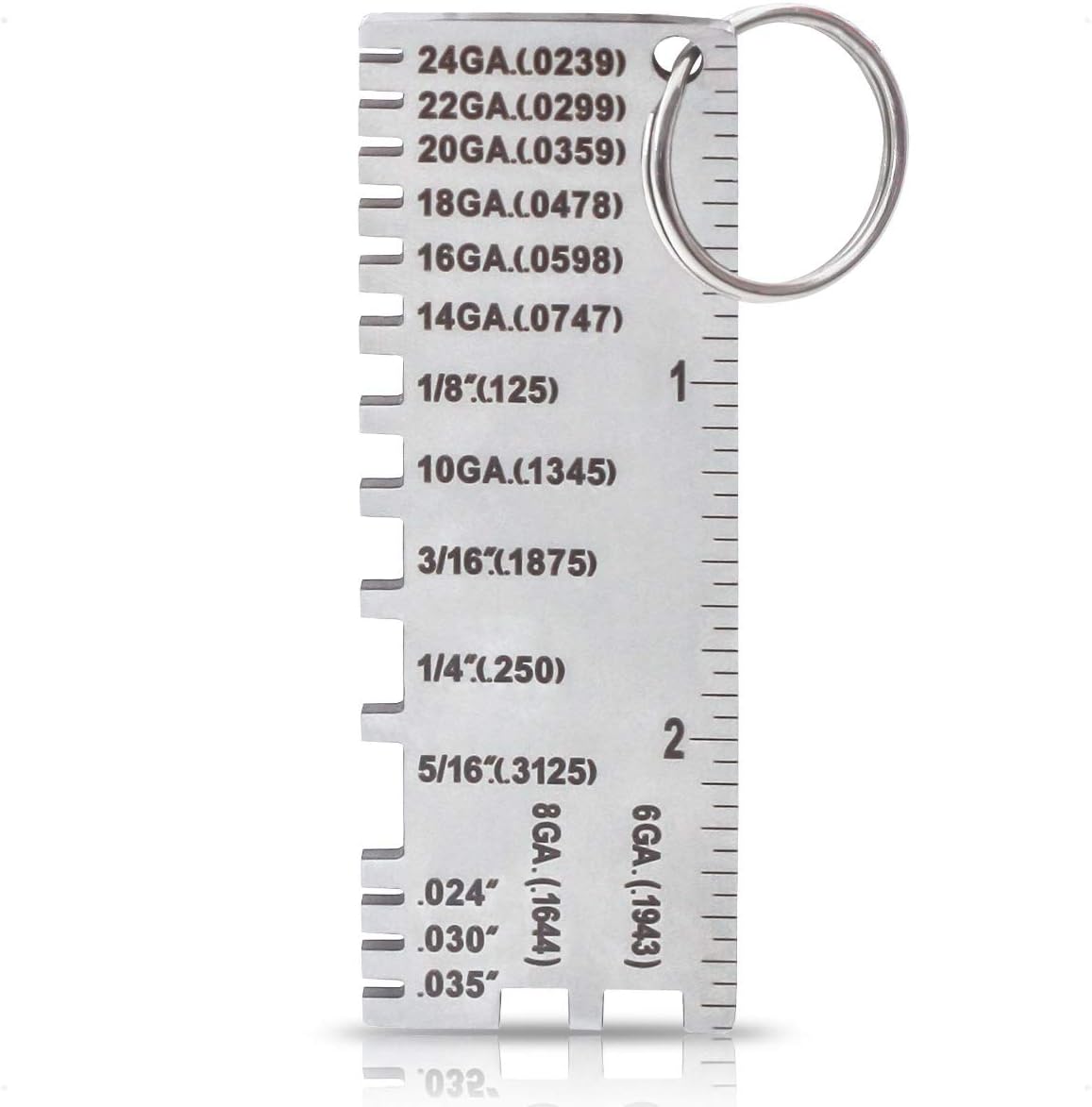 Wire/Metal Sheet Thickness Gauge 229895 Welding Gage Plated Size Inspection Tool [NOT Cheap Stamping Version]