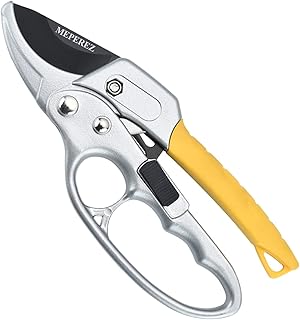 Premium 8 inch Pruning Shears, 3 Times Easy To Work, Arthritis Weak Hand Snips