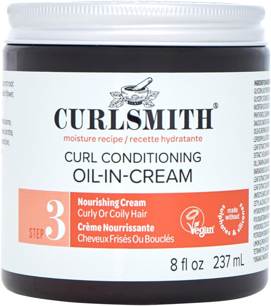 Curlsmith - Curl Conditioning Oil in Cream - Vegan Leave in Conditioner for Curly and Coily Hair (237ml)