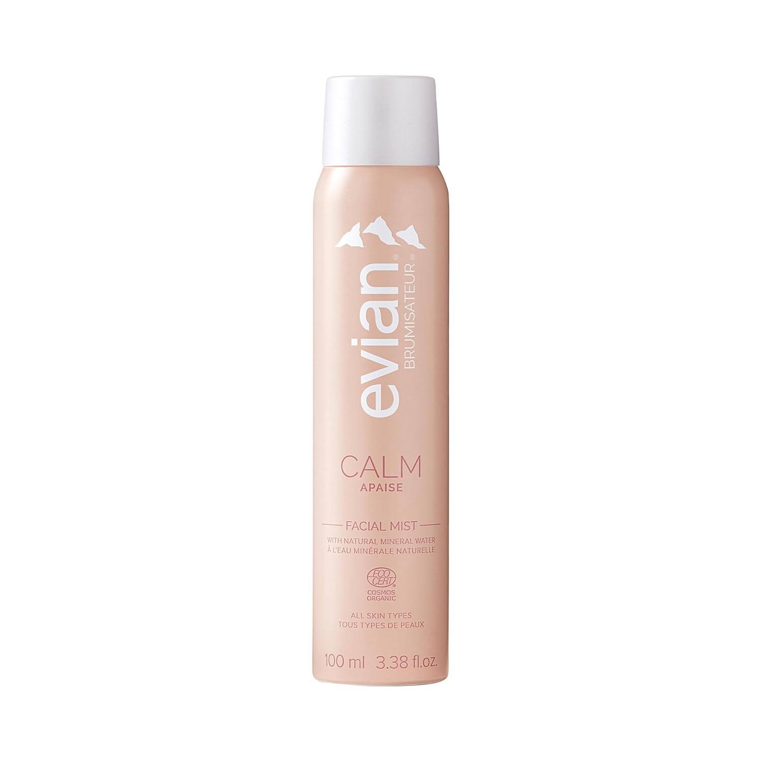 Evian Calm Facial Mist | Hydrating Mineral Water Face Spray with Aloe & Jasmine | Calming Toner Mist for Sensitive Skin | Travel Facial Spray to Hydrate, Refresh, & Calm Skin Anytime