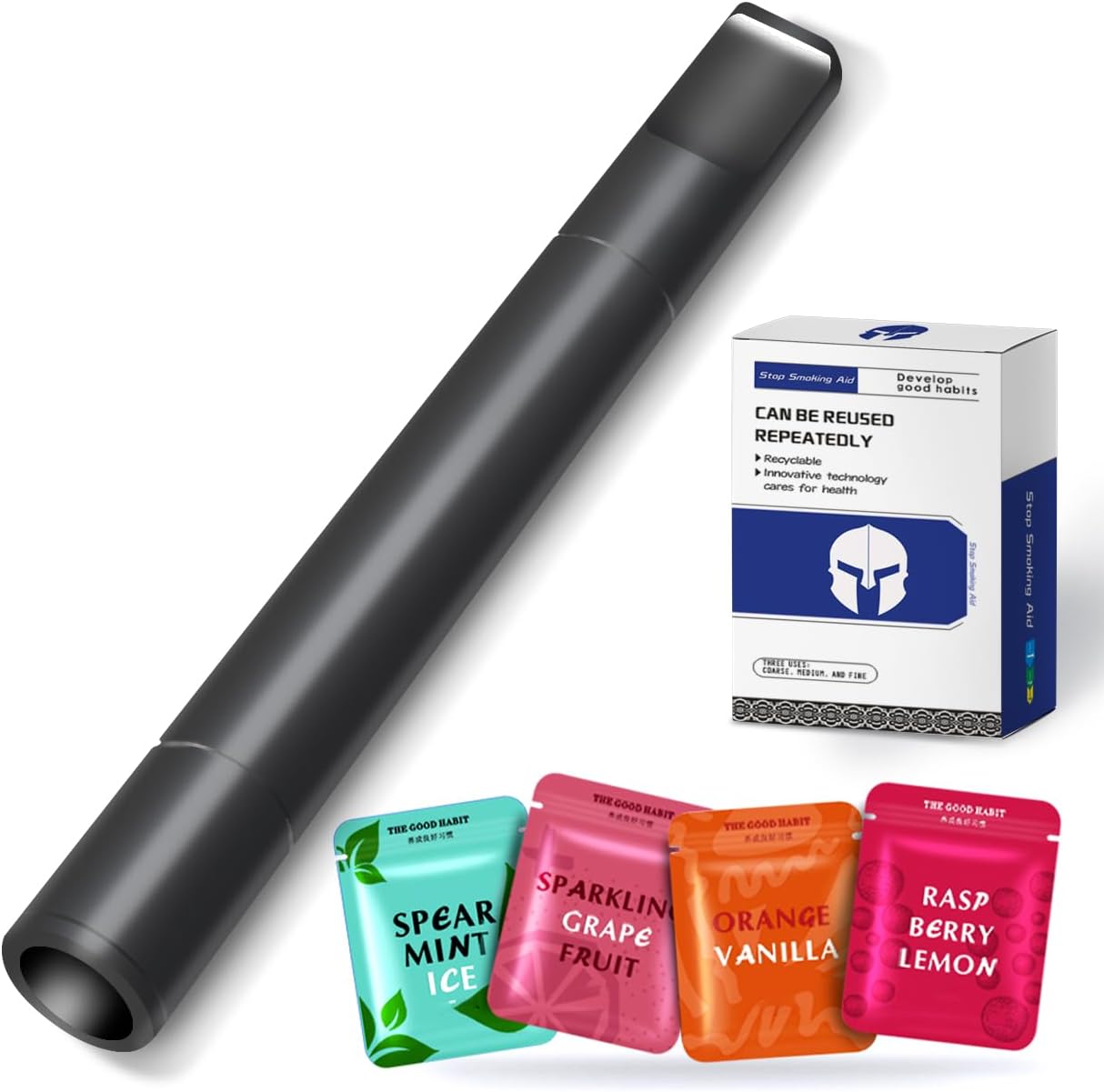 Quit Bad Habit Air Device, Refreshing Refresh,Natural Plant Extract, Lifts Spirits, Upgraded Version Black