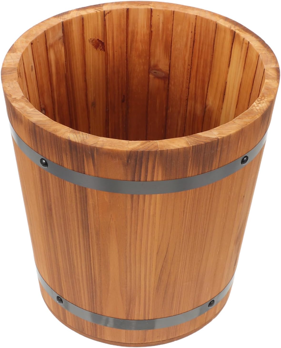 SOIMISS Airtight Wooden Rice Storage Bucket Large Grain Container for Household Staples Wood Material with Smooth Finish Spacious Interior for Kitchen Pantry Organization
