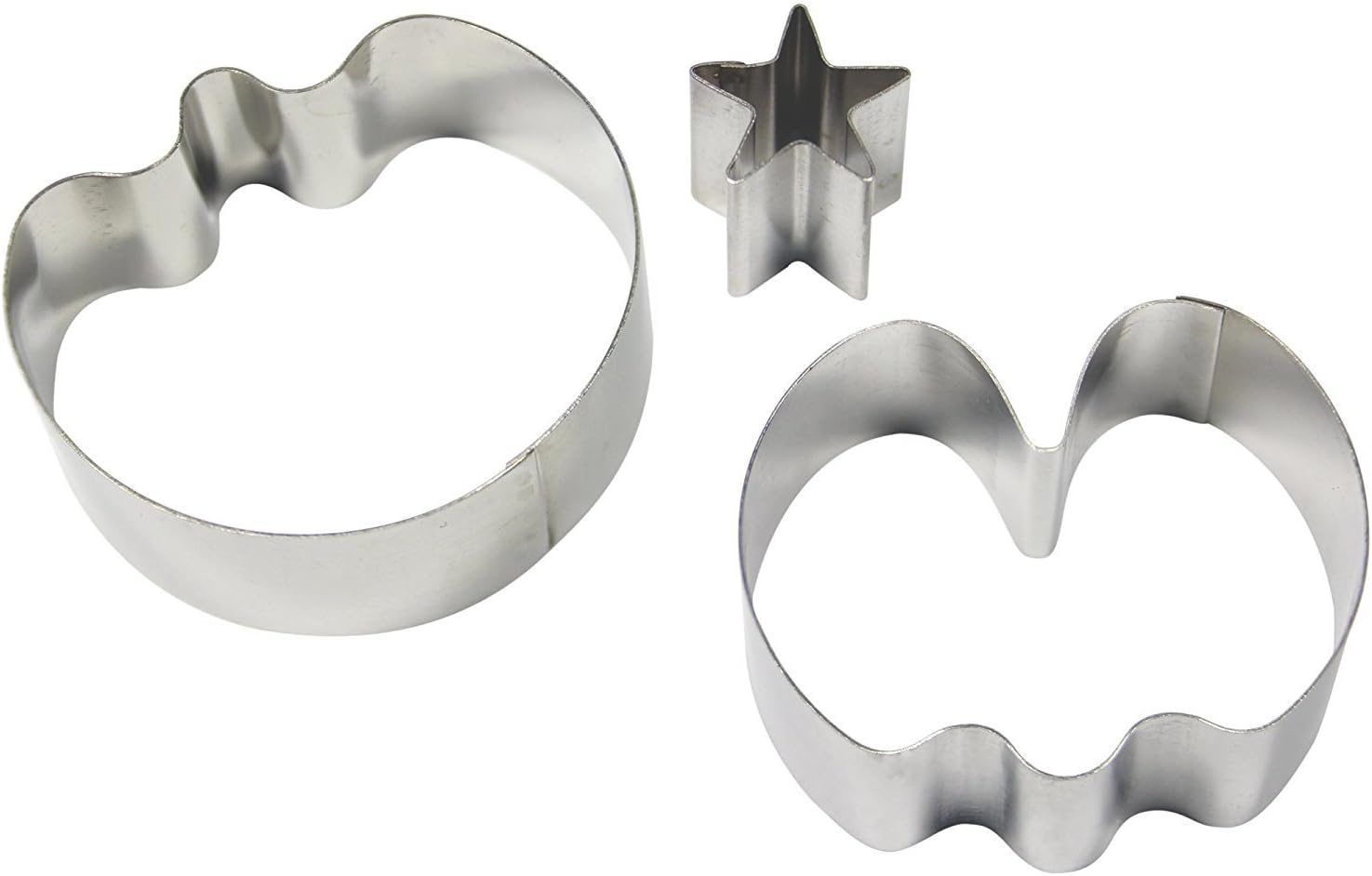 PME SP263 Stainless Steel Sweet Pea Cutters, Medium Size, Set of 3 , Silver