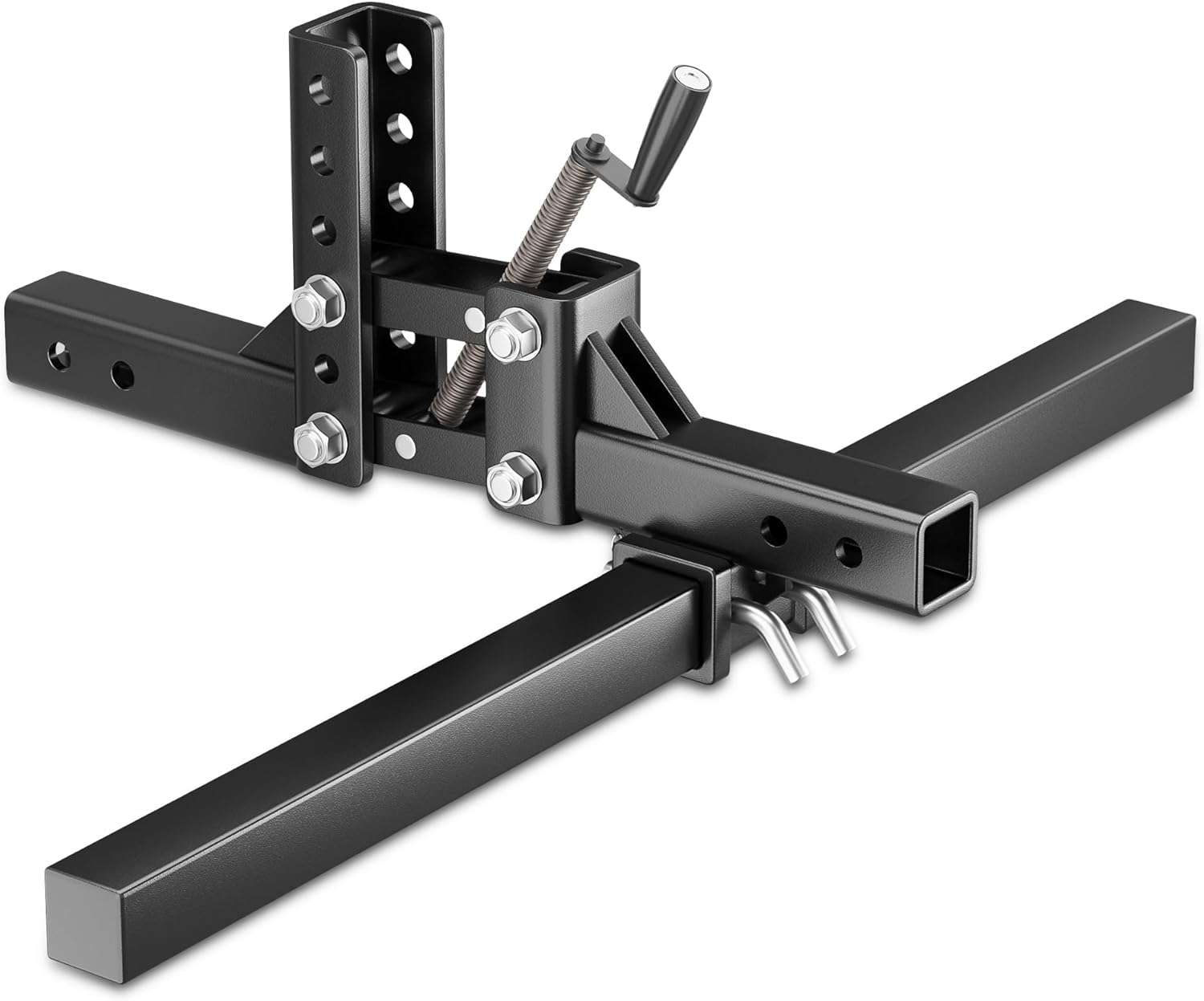 Manual Implement Lift, ATV/UTV Tractor,1-Point Lift System with 2" Receiver, Implement Lift with Adjustable Height, 50" Width, Black