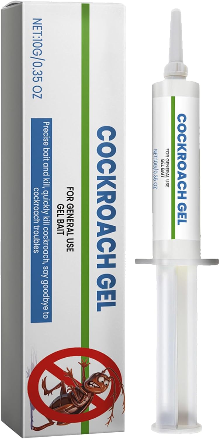 Powerful Cockroach Gel Bait,Ready to Use Cockroach Killer,Cockroach Killer Gel Bait,Powerful Cockroach Repellent Insect Roach Killer,Bait Smart Cockroach Trap Sticky Indoor Traps 10G