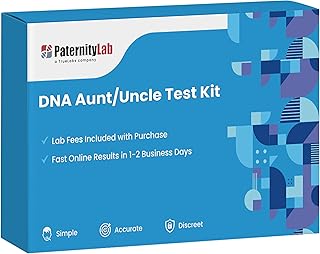 PaternityLab DNA Aunt/Uncle Test - Lab Fees & Shipping Included - Results in 1-2 Days - at-Home Collection Kit