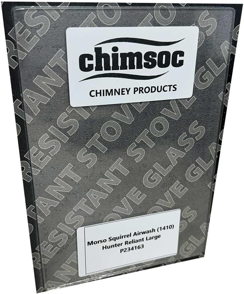 Chimsoc Replacement Stove Glass - Morso Squirrel Airwash (1410) (234mm x 163mm Rectangular)