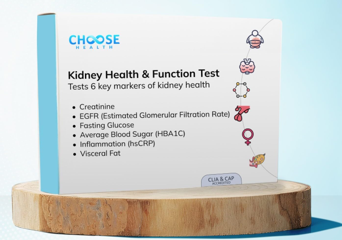 6-in-1 at-Home Kidney Test | Test and Track Your Kidney Function and Health | 6 Key Markers of Kidney Function | Cap & CLIA accredited Laboratory Testing | Not Avail in NY RI