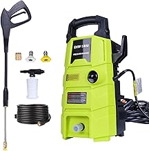 Electric Pressure Washer, 1800PSI 1.6GPM Portable Power Washer with 20FT Hose & 35FT Power Cord, Two Nozzles, 0.4L Soap Bottle for Car Driveways Patio Garden