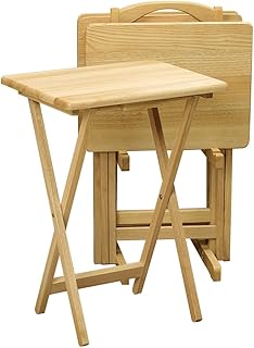Winsome Wood Alex Snack Table Natural Set 5 Pc, 25.98 inches