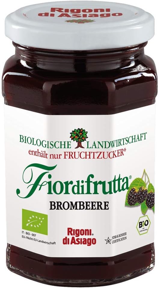 6x Rigoni di Asiago Fiordifrutta Italian Blackberry Jam BIO 250g Health Food!