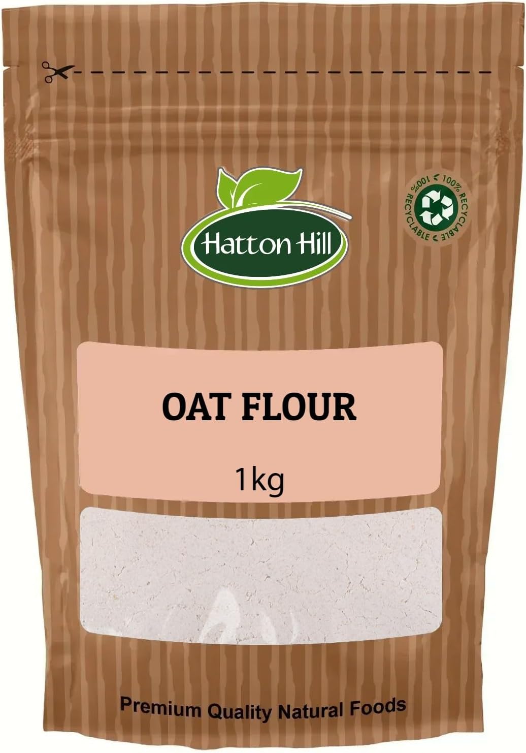 Oat Flour 1kg by Hatton Hill, Low-Carb Oat Flour with Protein & Dietary Fiber, Vegan, for Baking, Cooking & More, Non-GMO