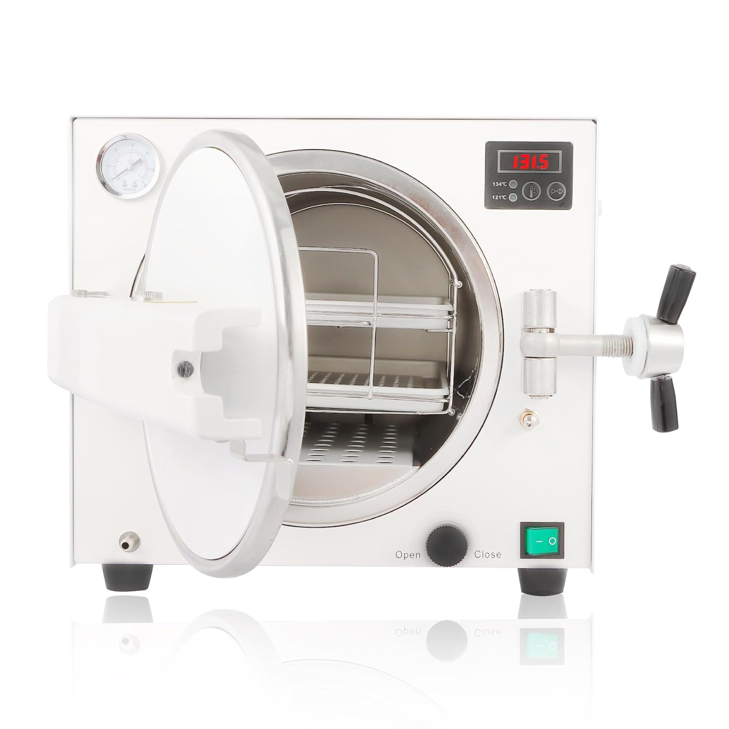 New Upgrade 18L Autoclave Sterilizers Lab Autoclave Machine, 1100W Sterilizer Autoclave for Tools, 110V High Temperature Steam Sterilizer with LED Digital Display & Overheat Protection Etc. (White)