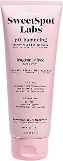 SweetSpot Labs pH Balanced Wash for Sensitive Skin, Sulfate Free, Clean, Gynecologist Tested & Approved, Unscented Body Wash, 8 oz