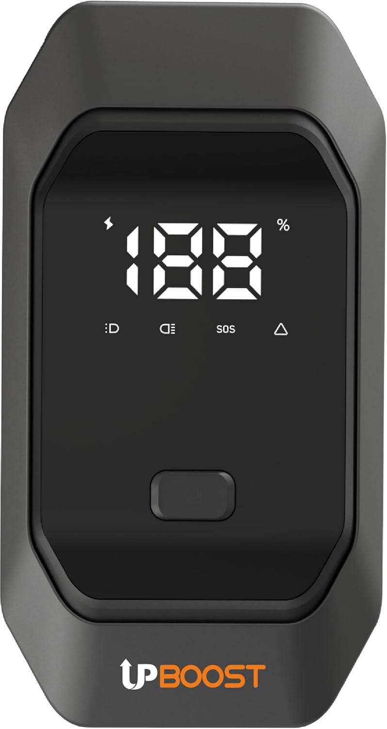 UpBoost Apex - Car Jump Starter | 2000A | Portable Battery Booster For 12V Vehicles | 7L Petrol/5L Diesel | Power Bank & LED Torch