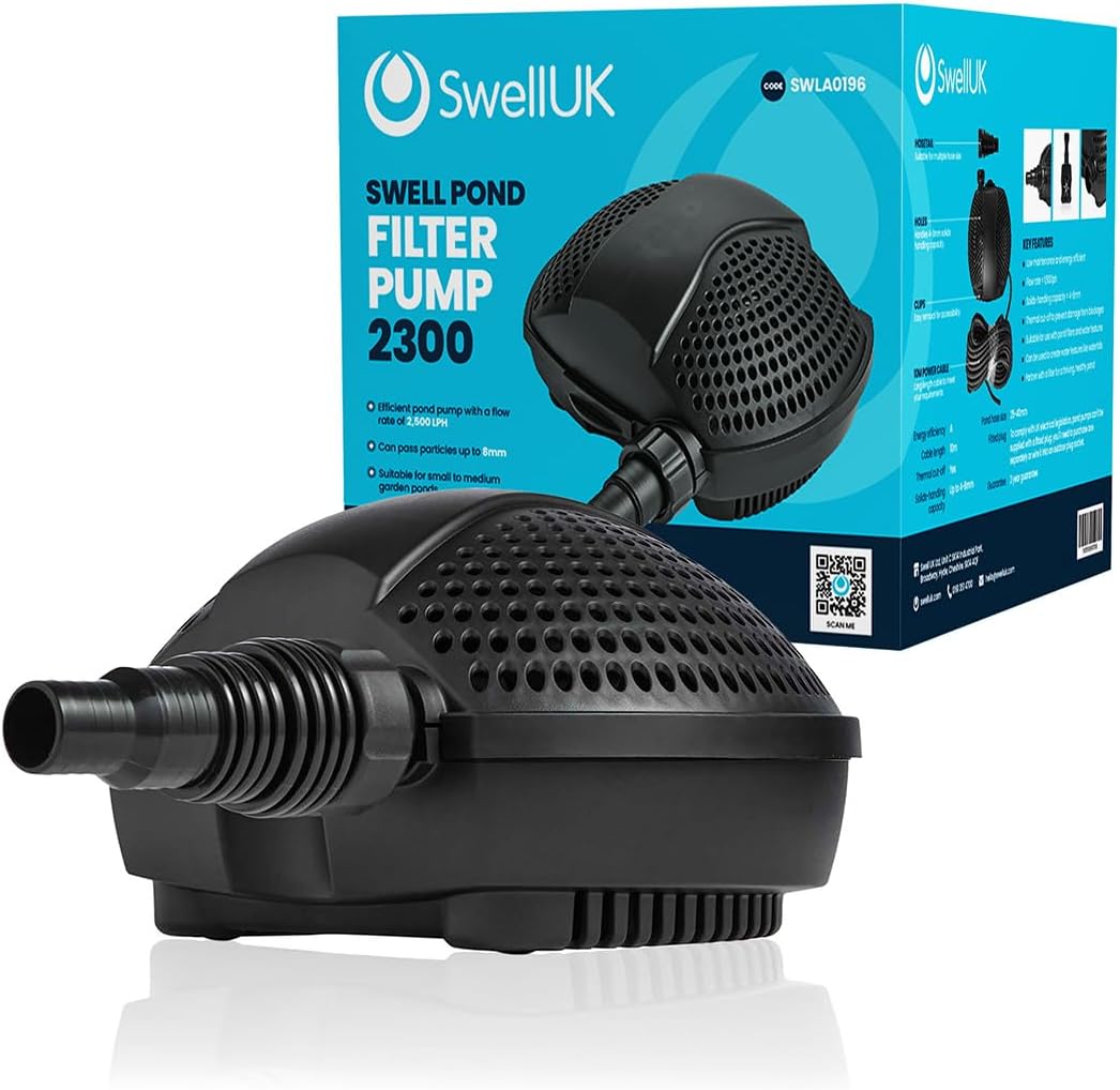 Swell Filter Pumps 2,300LPH | Garden Pond Pump | Filter Pump | 3 Year Guarantee