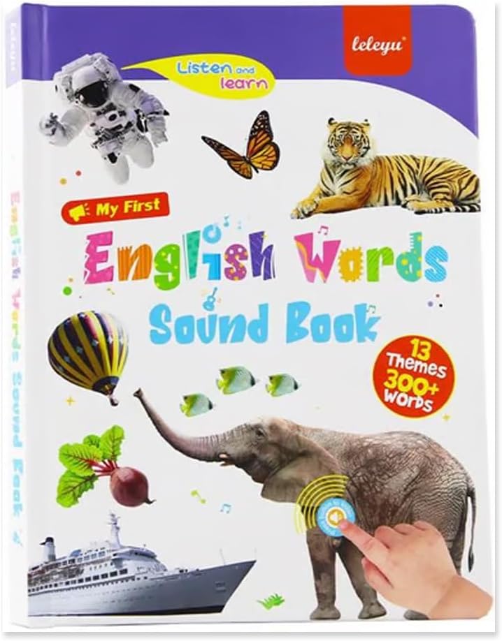 First English Words Sound Book, My First English Sound Toy – 470+ Words, 21 Themes, Speak and Spell, Fun Word Game, Juguete Educativo for Educational Language(3-9Y)