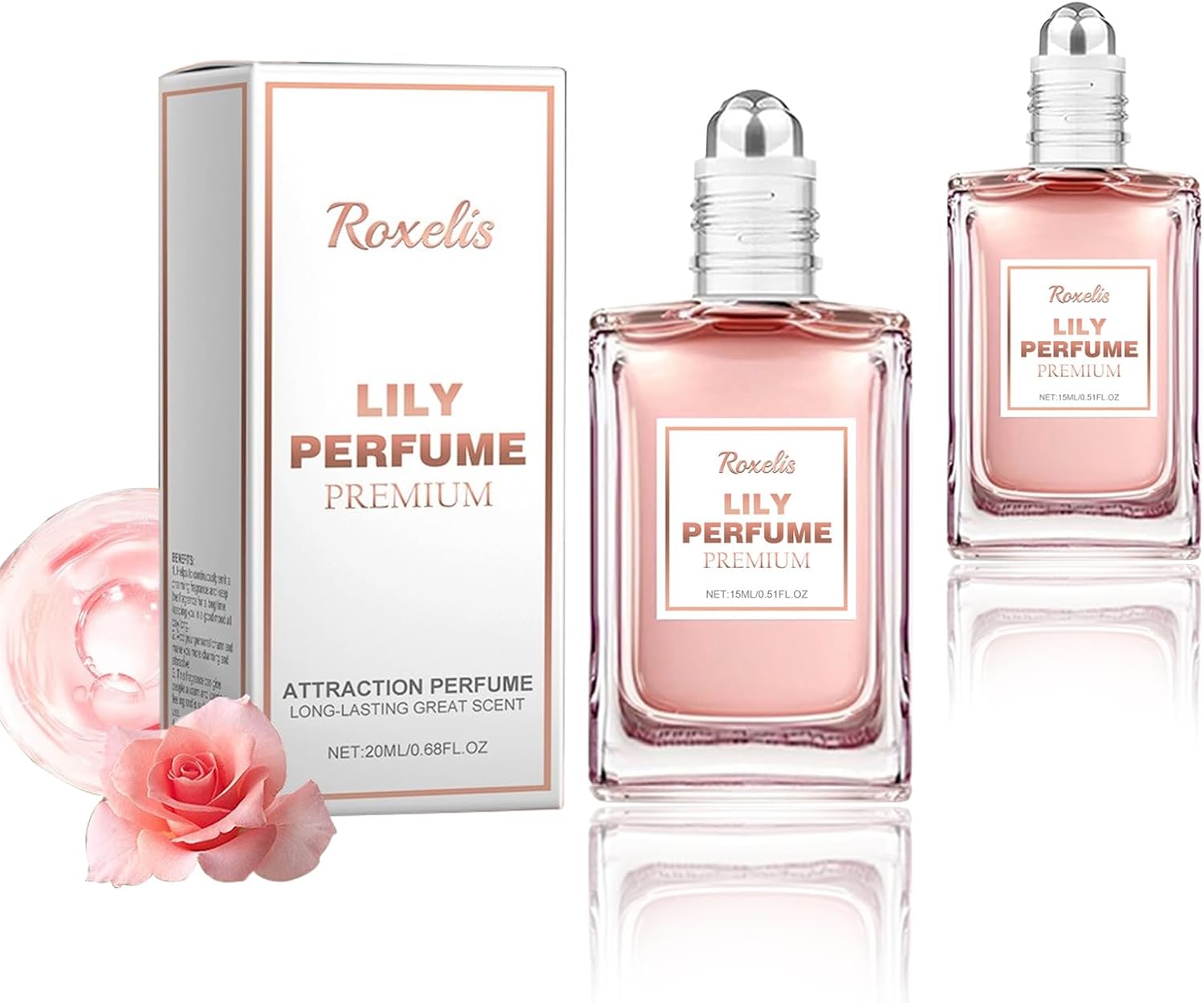 2PC Premium Pheromone Perfume oil for Women,Long-lasting Elegant Fresh Sensual,Irresistible fragrance,Pure Instinct Original Perfume, Increase Attractiveness and Charm for Irresistible Radiance