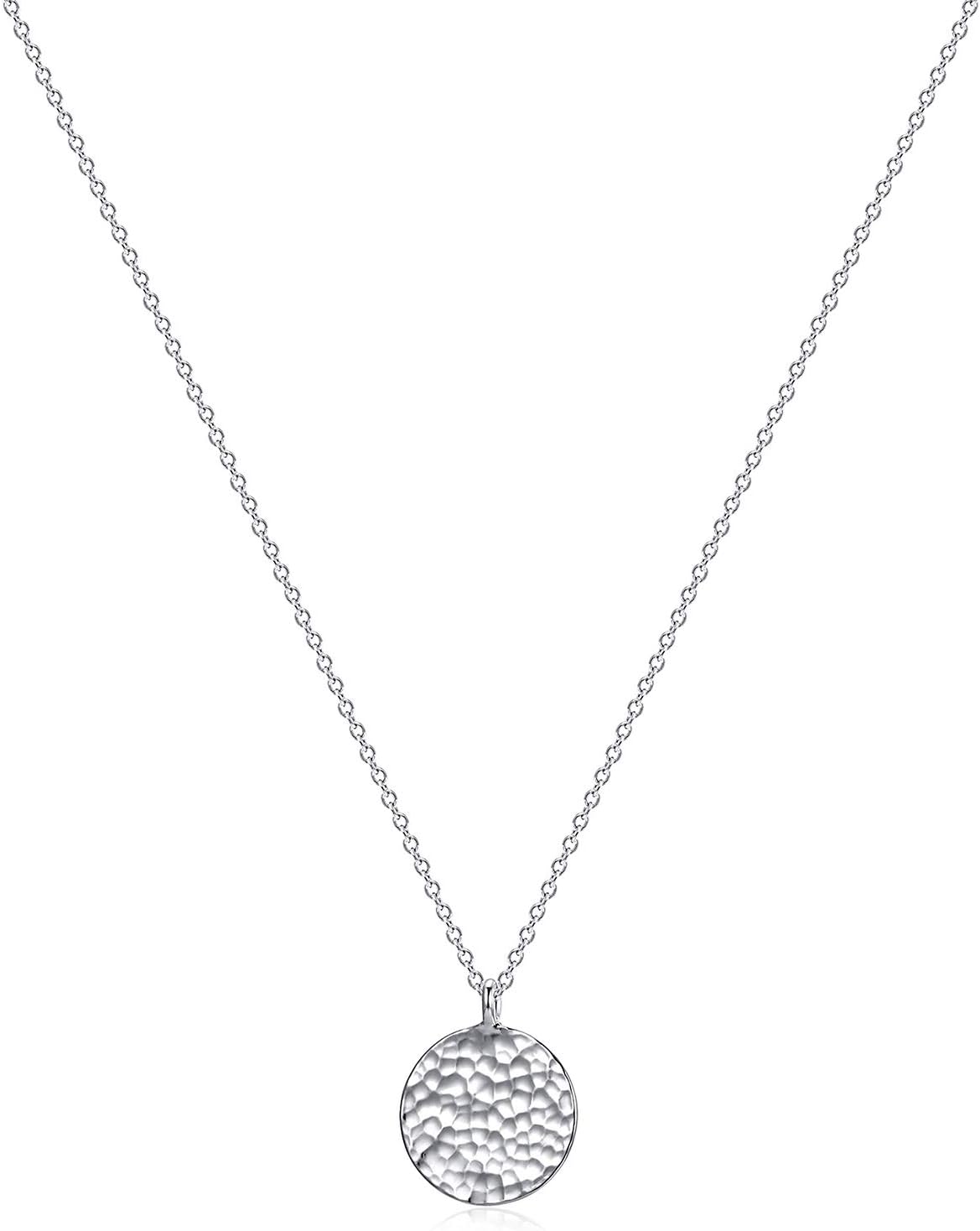 Fettero Pendant Necklace Gold Choker Layered Coin Open Karma Circle Full New Crescent Moon 14K Gold Plated Dainty Simple Moon Phase Jewelry for Women Gift