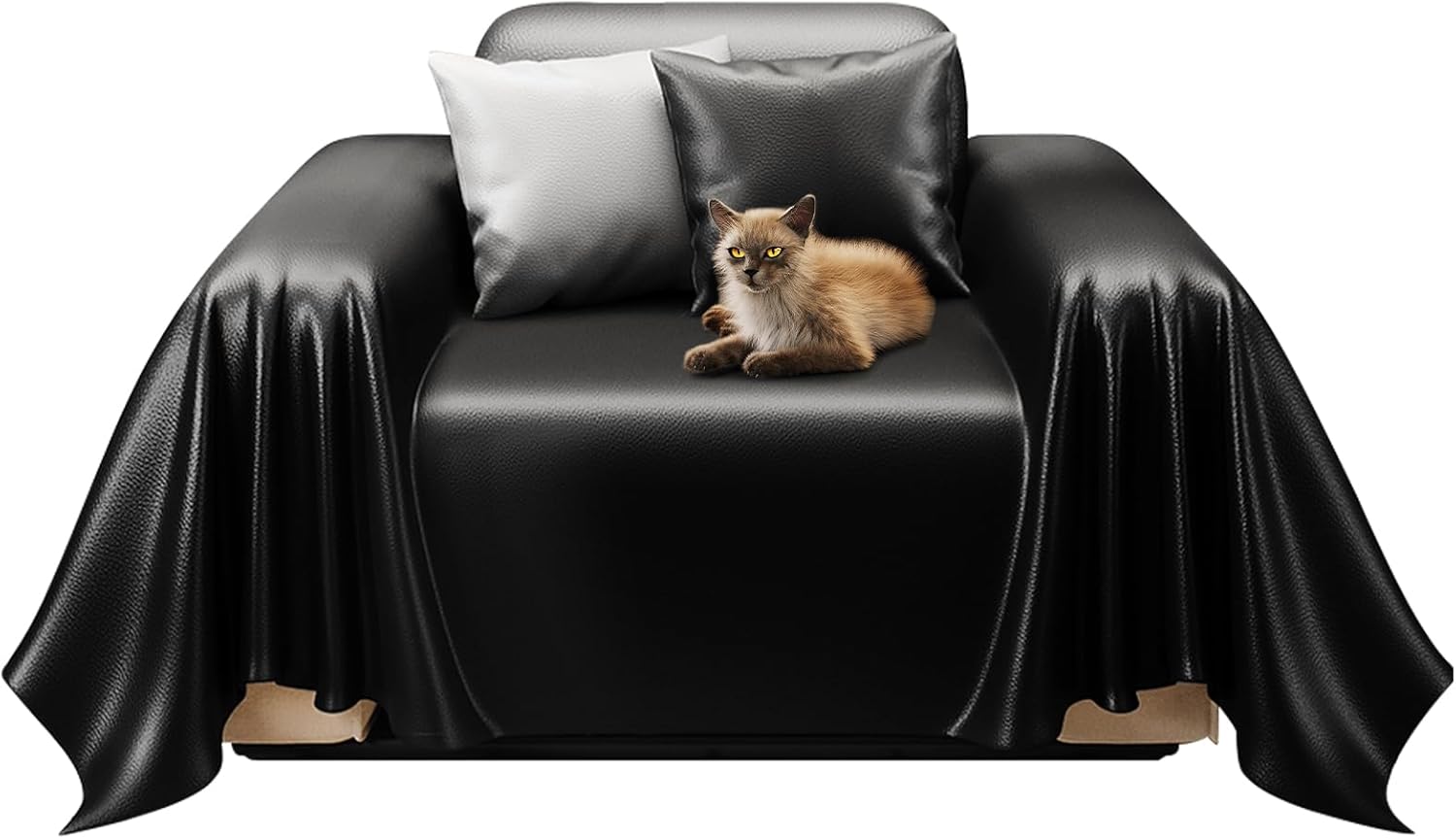 Premium PU Leather Couch Cover, Waterproof Stain-Resistant Sofa Cover Washable, Non-Slip Non-Toxic Couch Cover for Chair/Reclinerh, Low Maintenance, Luxury Pet Friendly Furniture Protector 71" x 71"