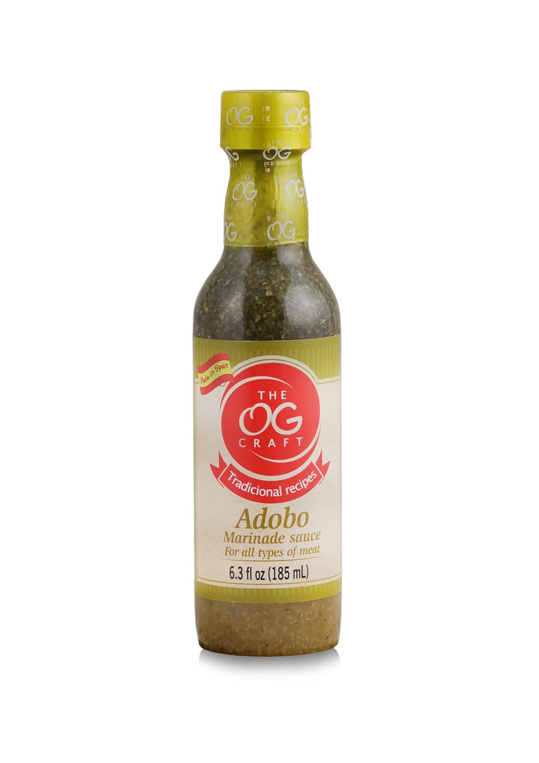 The OG Craft Adobo Sauce Authentic Marinade and Flavor Enhancer for Meats, Fish, BBQ, Oven-Roasted, and Stewed Dishes Gluten Free, Premium Traditional Recipe from Spain.
