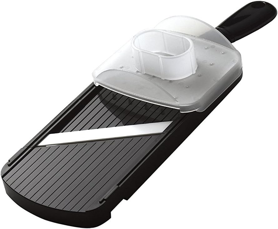 Kyocera Advanced Ceramic Adjustable Mandoline Vegetable Slicer with Handguard-Black