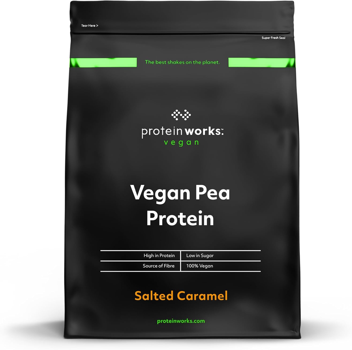 Protein Works - Pea Protein Isolate Protein Powder | 100% Plant-Based & Natural | Gluten Free | No Added Sugar | Salted Caramel | 500 g(Packaging may vary)