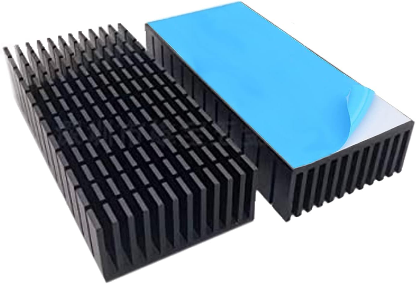 Easycargo 2pcs 40mm Heatsink Kit 100mmx40mmx20mm + 3M8810 Thermal Conductive Adhesive Tape, Cooling Aluminium Heat Sink