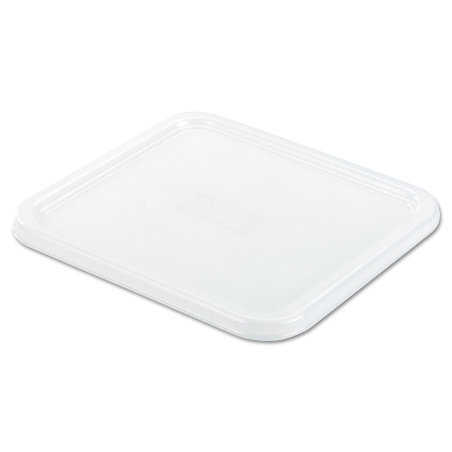 Rubbermaid Commercial Products Large Lid For 2/4/6/8 Qt. Plastic Space Saving Square Food Storage Container, White, Lid for Kitchen/Restaurant/Cafeteria for Wet/Dry Food Storage