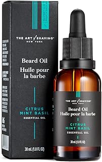 The Art of Shaving Premium Beard Oil for Men, 99% Plant-Based Oils, Citrus Mint Basil Essential Oils, 1 fl. oz.