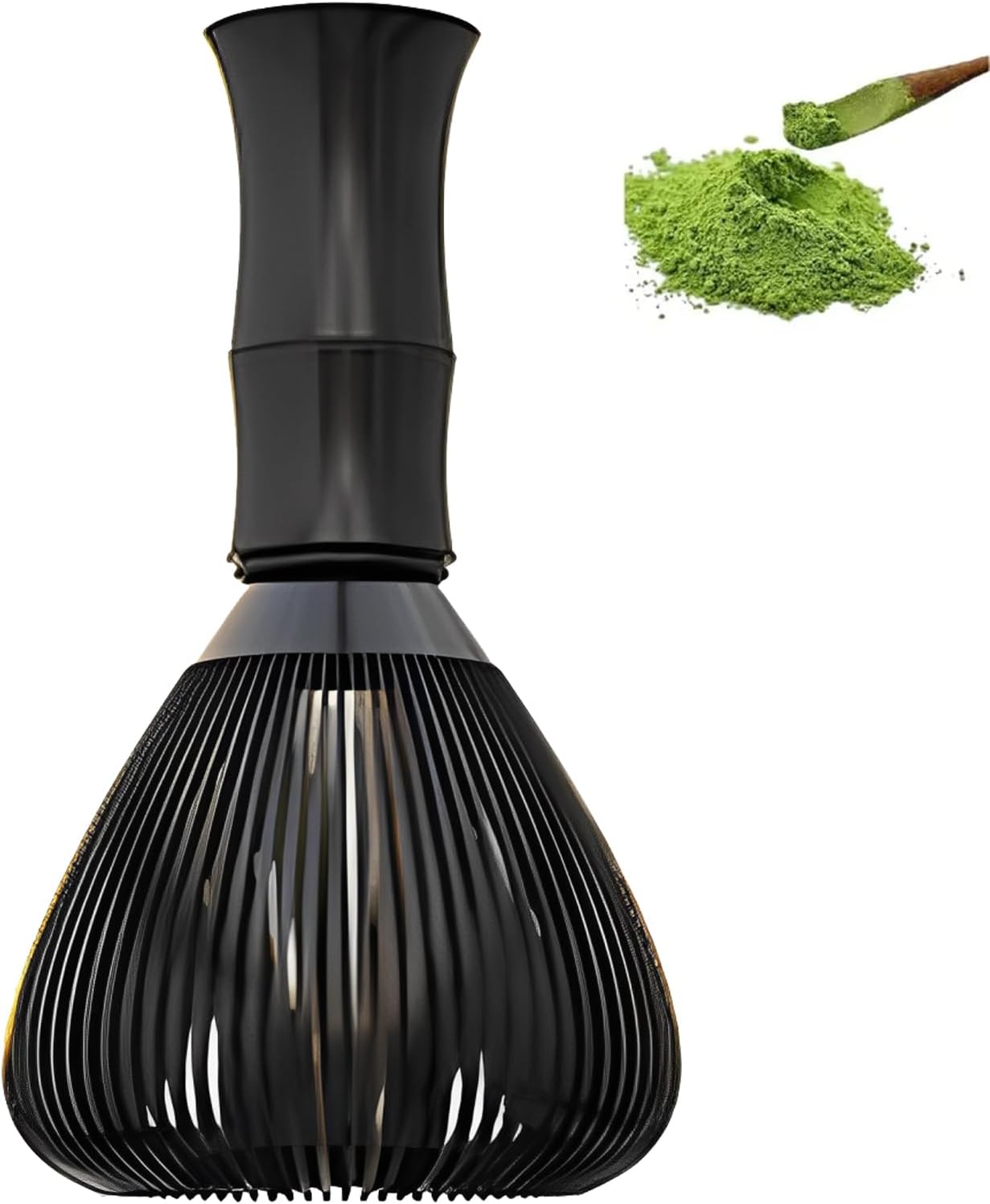 Matcha Whisk, 2.36 * 4.72 in Reusable Resin Matcha Whisks, Easy to Clean, Not Prone to Mold Growth,Suitable for Stirring Matcha, Green Tea, Coffee Etc (Black)
