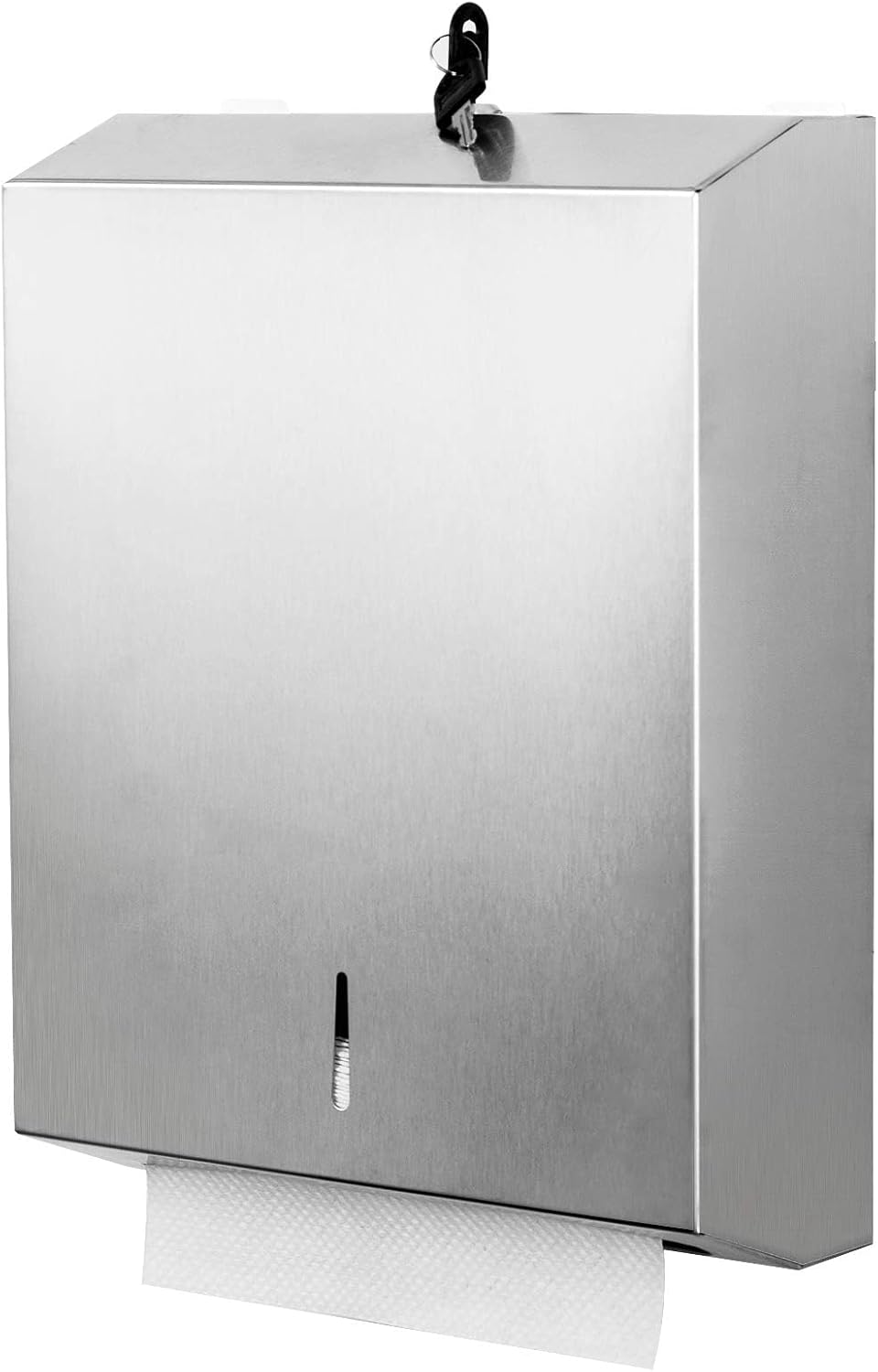 Paper Towel Dispenser Wall Mount Commercial c-fold/Multi-fold/Tri-fold, Touchless Hand Towel Dispenser with Lock