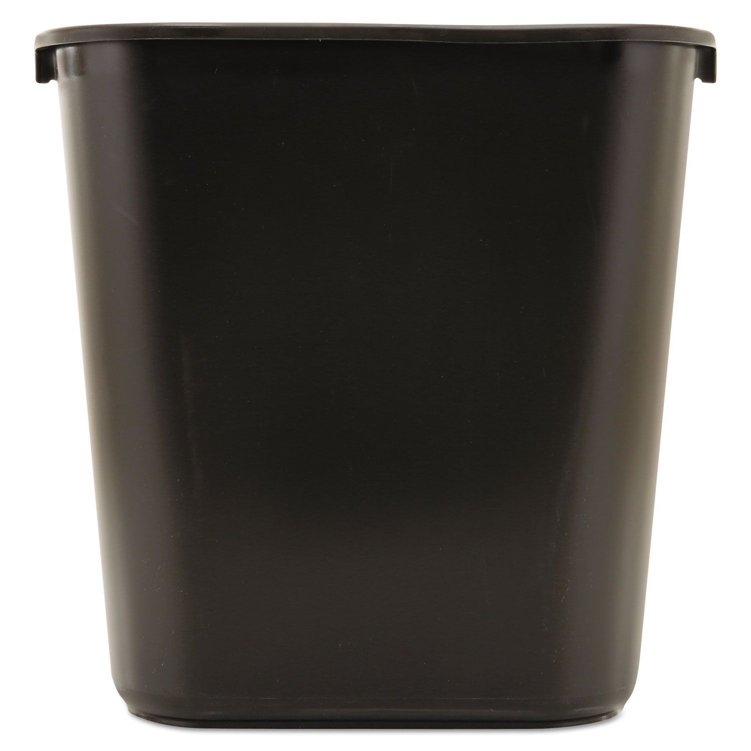 Rubbermaid Commercial Products Resin Wastebasket/Trash Can, 7-Gallon/28-Quart, Black, Plastic, for Bedroom/Bathroom/Office, Fits Under Desk/Sink/Cabinet, Pack of 12