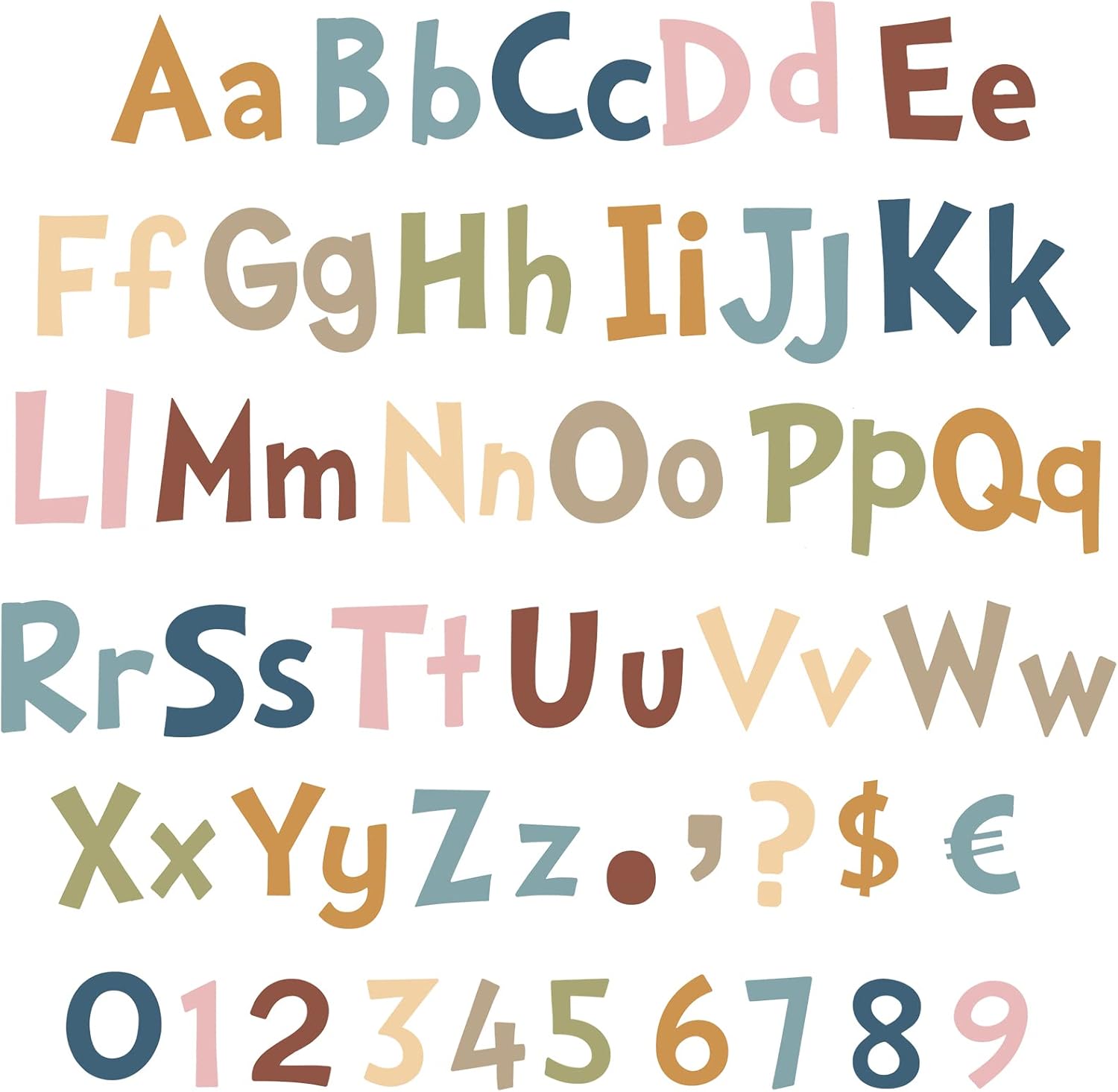 Tenare 134 Pieces 5 Inch Bulletin Board Letters Alphabet Numbers Letters Combo Set Letter Cutouts for Bulletin Board Display Home Decor(Advance Style)