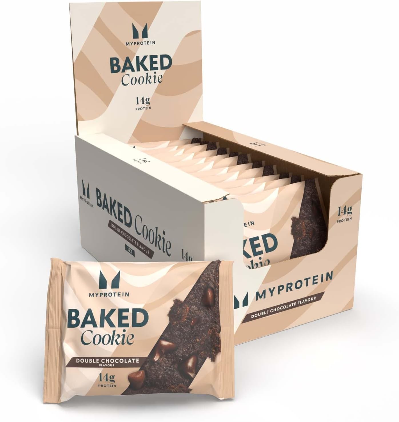 Myprotein Baked Protein Cookie | Chocolate | Vegan Protein Snack with 13g Protein | Baked with Coconut Oil & Dark Chocolate Chunks | Men’s Health Award-Winning | 12 x 75g