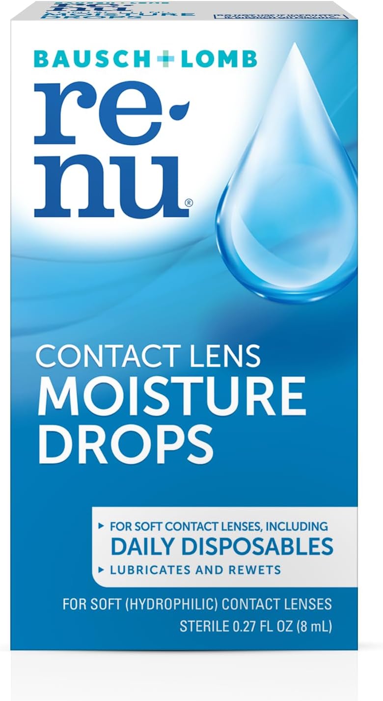 Renu MultiPlus Lubricating & Rewetting Drops –from Bausch + Lomb –8 mL (0.27 fl. oz.) - Pack of 3