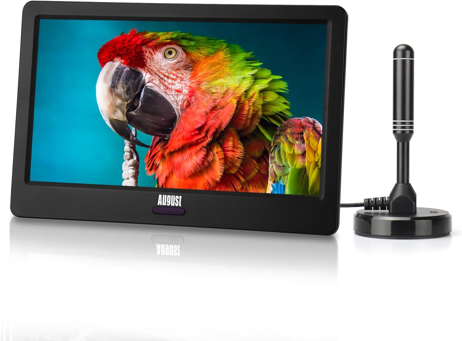 9" Portable Freeview TV - August DA900D - Small Screen 12V LCD TV for Kitchens, Bedrooms, Trucks - Battery, Mains, Car Powered Television DVB-T2