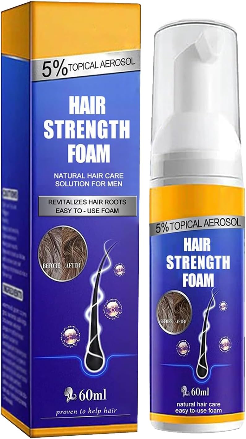 Hair Regrowth Foam for Men,Anti Hair Loss Foam,Effective Thickening and Loss Treatment for Men,Thicken,Strengthen,Longer,Stimulate Growth,60ML