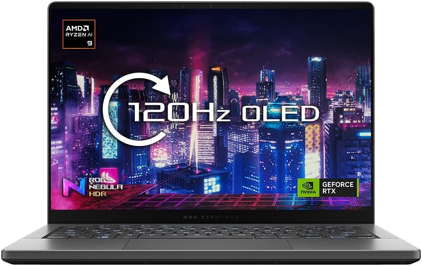 ASUS ROG Zephyrus G14 OLED GA403UV 14.0" WQXGA+ 120Hz OLED Gaming Laptop (AMD Ryzen 9-8945HS, NVIDIA GeForce RTX 4060, 16 GB RAM, 1 TB PCIe SSD, Windows 11)