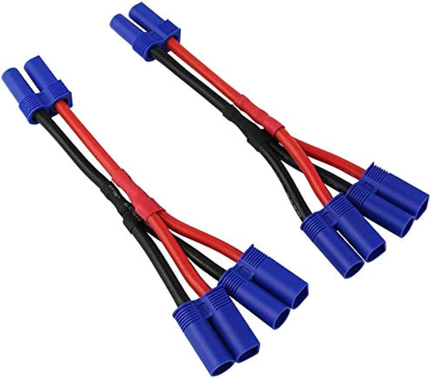 2pcs EC5 Plug Parallel Battery Connector Cable EC5 Connector Style Parallel Y-Harness for Quadcopters Multirotors RC LiPo Battery