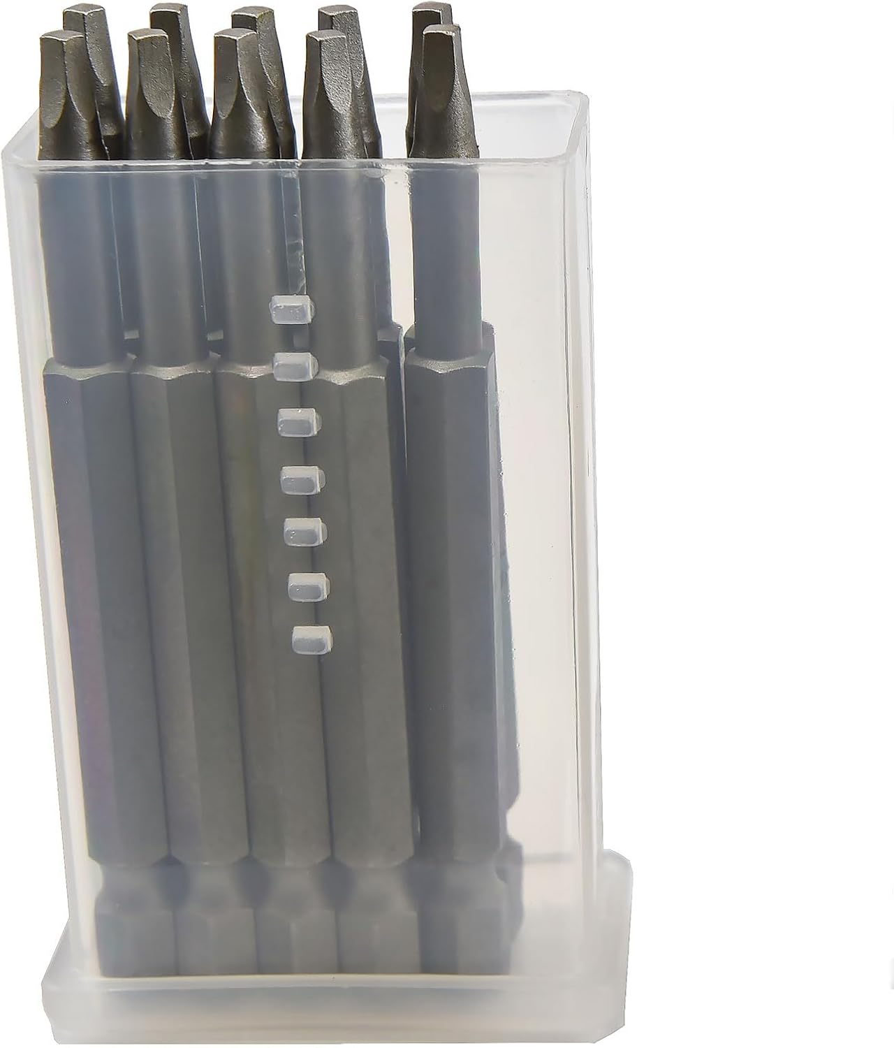 MaxTool 10PCs SQ1 x 3 Inches Identical Screwdriver Power Bits Square No 1 Tip/Point/Head 1/4" Hex Driver 6150 Alloy Steel; SQ1x3P10-6150