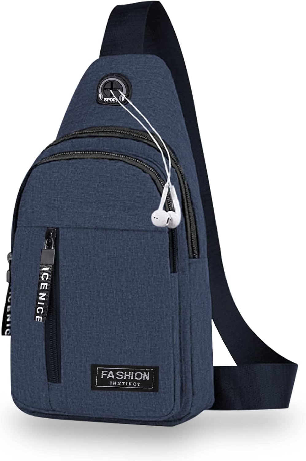 Yafe Sling Shoulder Backpack, Small Rucksack for Men Lightweight Nylon Sling Rucksack Bag Anti-theft Casual Men Women Chest Bag for Hiking Cycling Outdoor Travelling