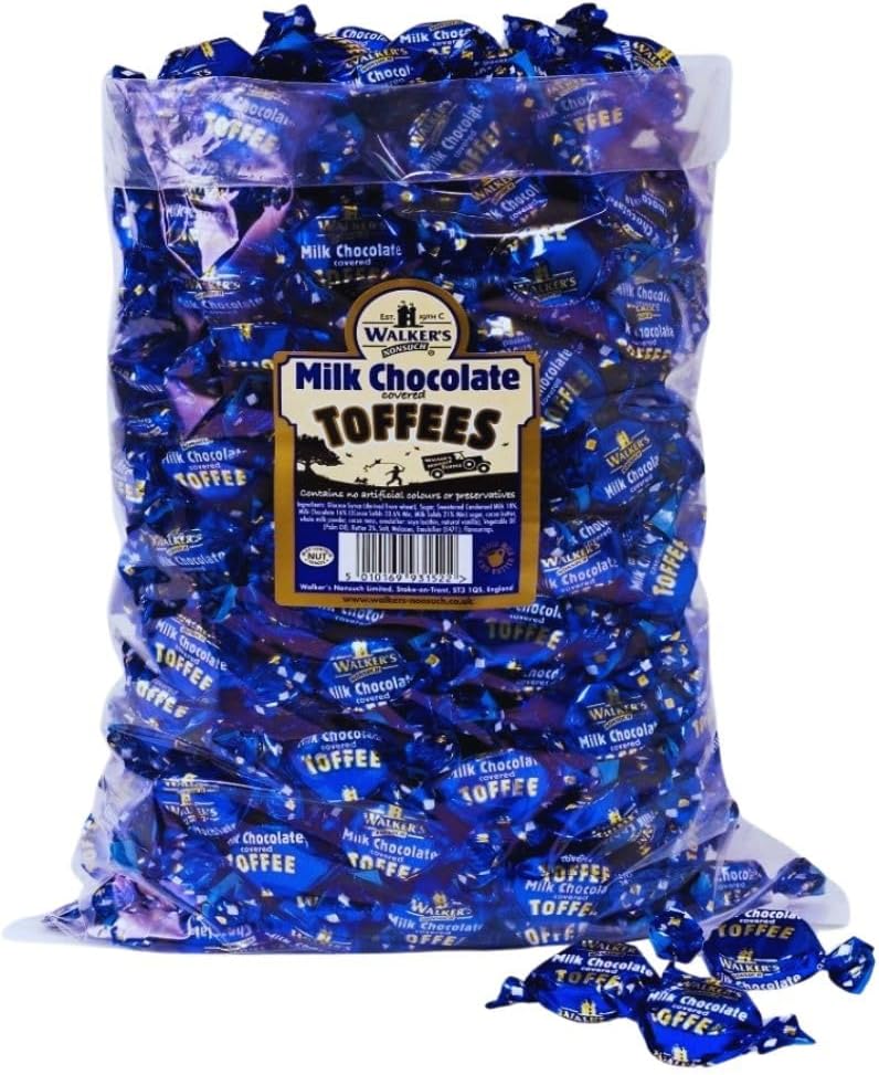 Walker's Nonsuch Assorted Milk Chocolate Covered with Toffees 500g - Individually Wrapped Toffees and Chocolate