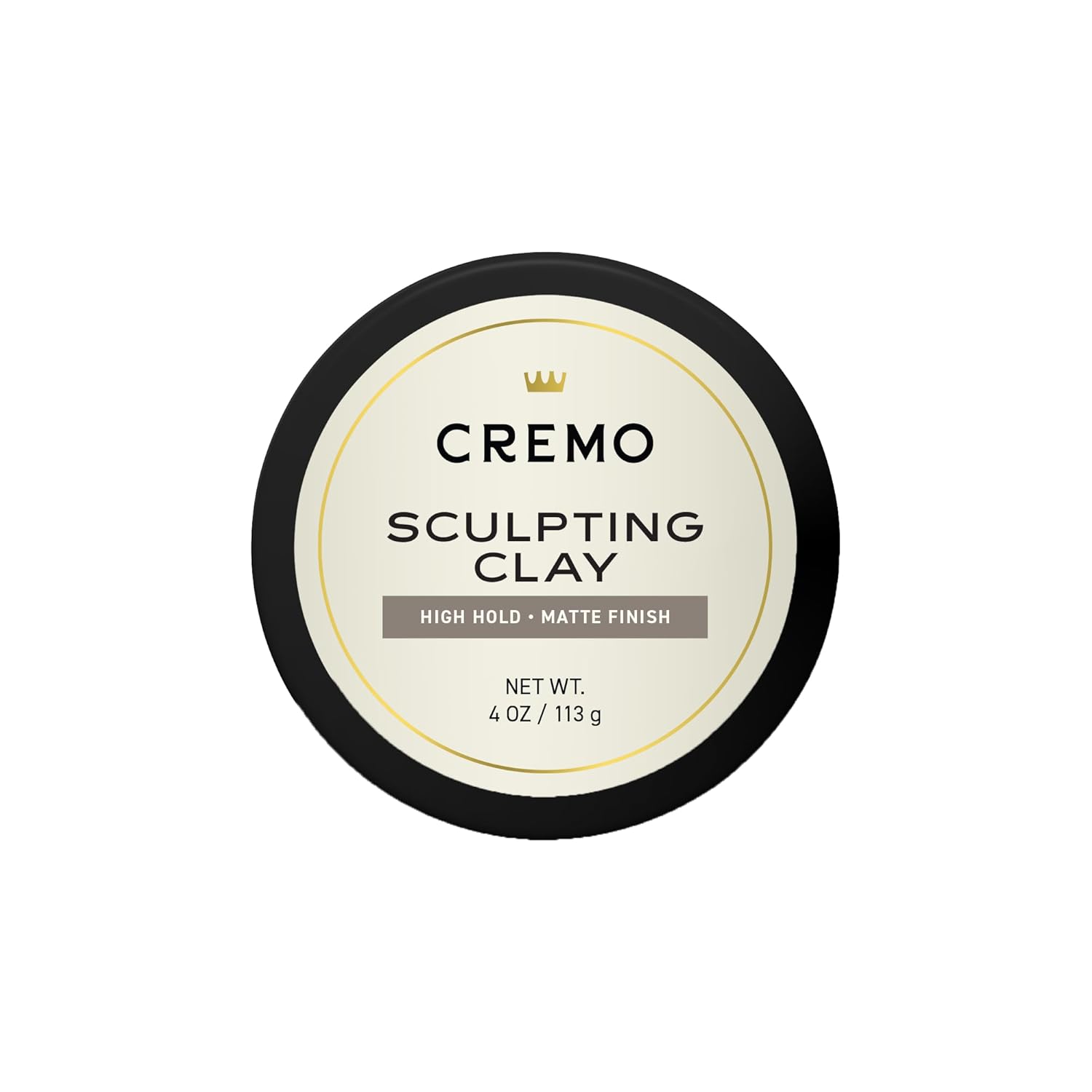 Cremo Mens Hair Clay, Premium Barber Grade Sculpting Clay for Hair Styling, High Hold, Matte Finish, 4 Oz