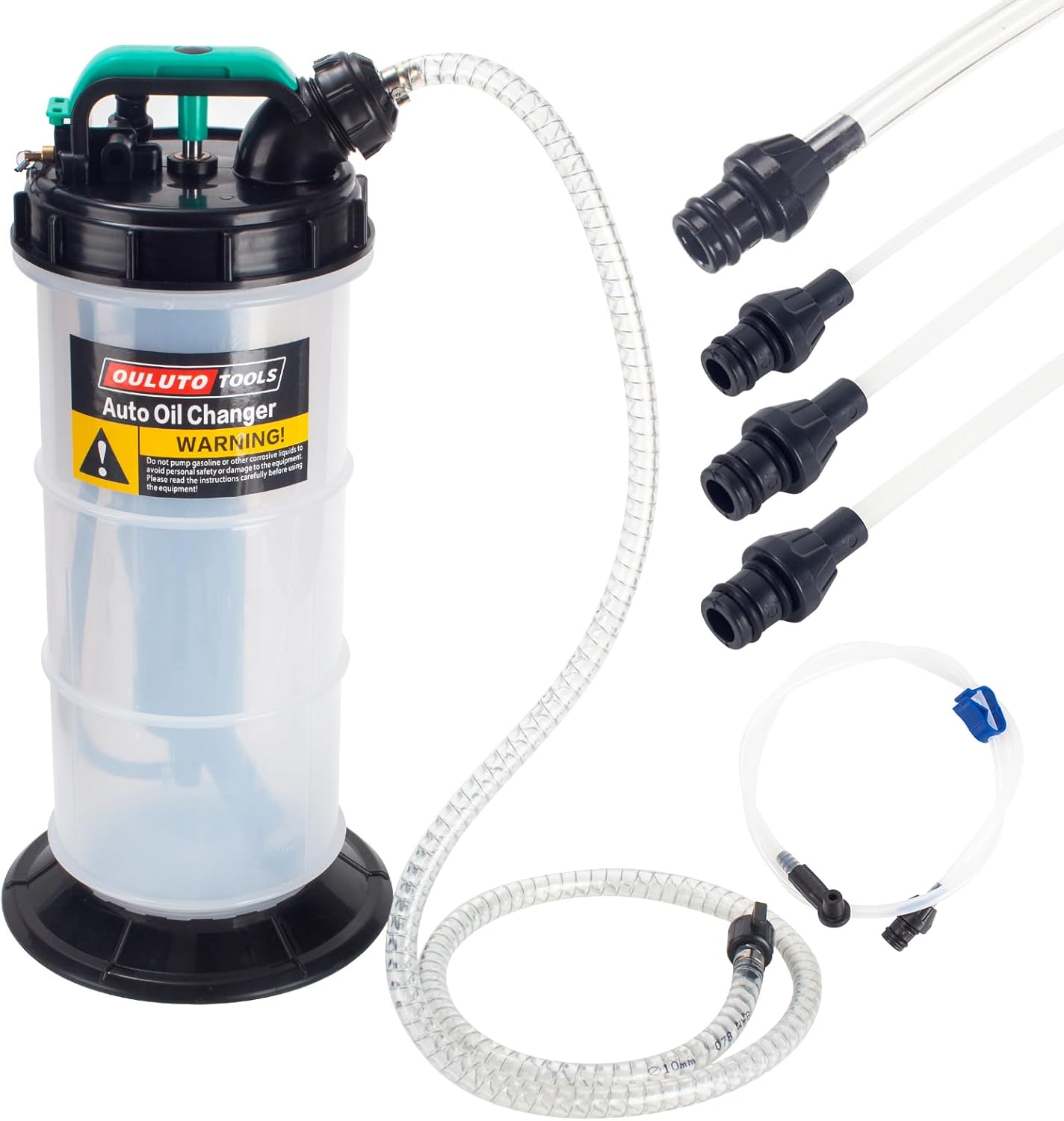 OULUTO 5.3L Manual Fluid Extractor Pump,Fluid Evacuator with 6 Tubes,Engine and Transmission Fluid Change Tool