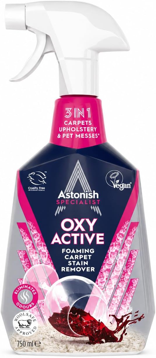 Astonish Oxy Active foaming carpet stain remover 750ml